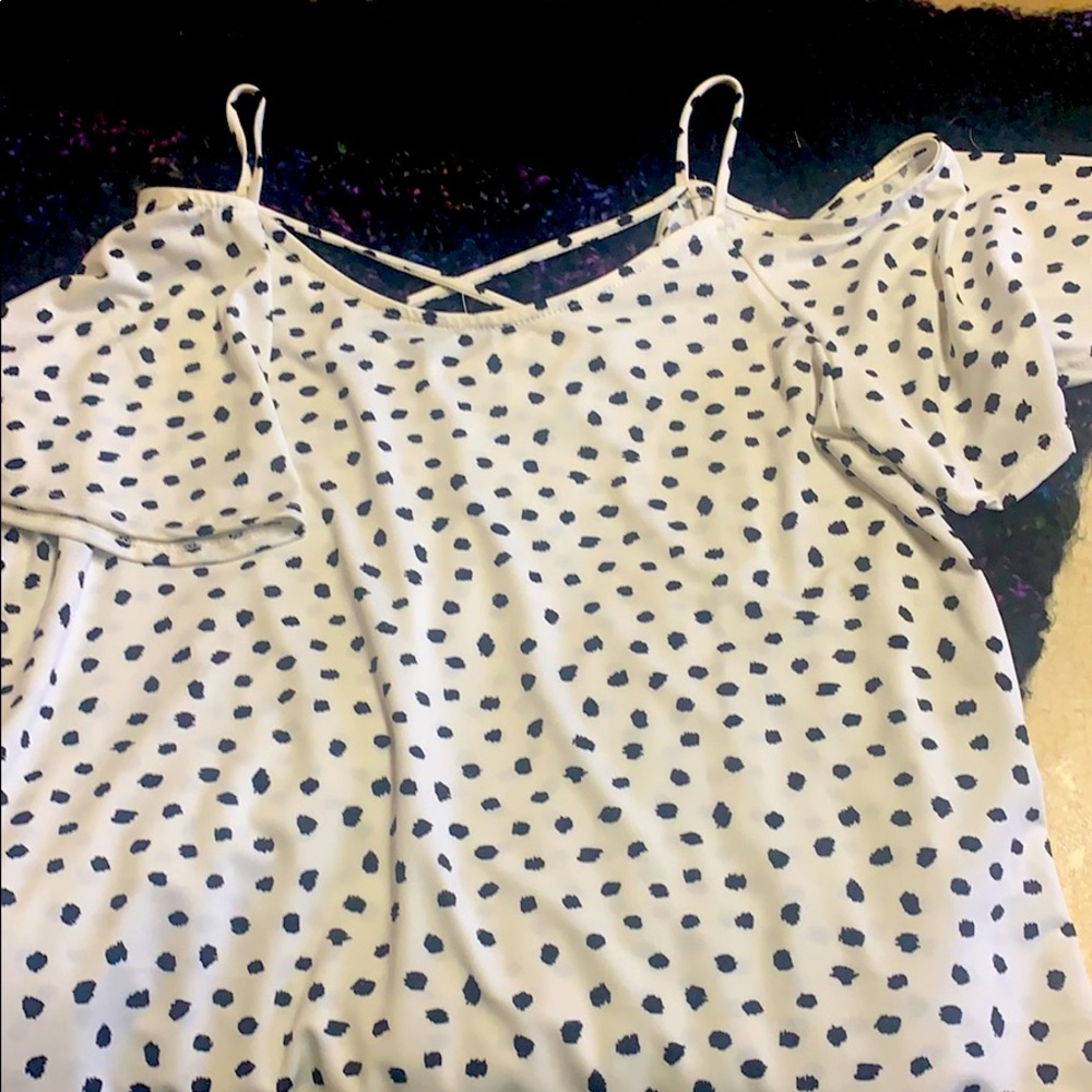 Kaileigh Top. Scribble Polka Dot.